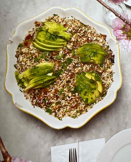 Mujaddara (rice and lentils)