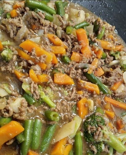 French Onion mince and rice