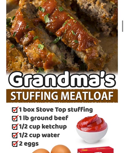 Grandma’s stuffing meatloaf 