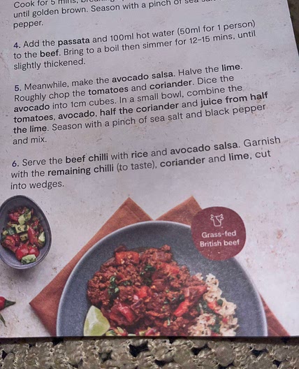 Beef Chilli with Zingy Avocado Salsa & Brown Rice