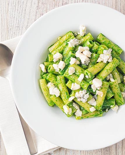 Wild Garlic Pesto Pasta with Gorgonzola Cheese