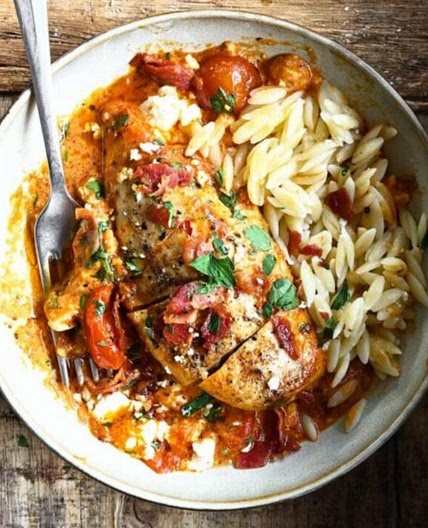 Creamy Tomato Chicken recipe with Feta