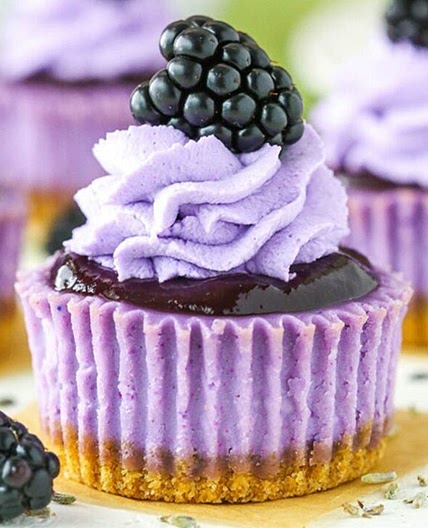 Mini Blackberry Lavender Cheesecakes Recipe