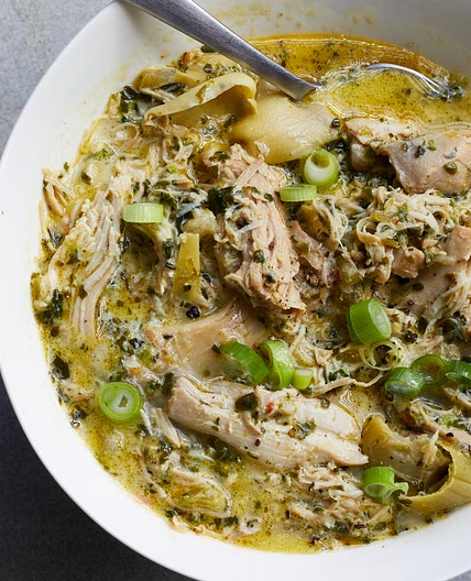 Creamy Spinach-Artichoke Chicken Stew