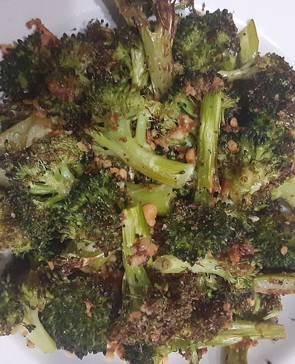 Roasted Broccoli with Lemon Zest and Parmesan Cheese