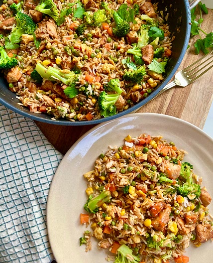 High Protein Chicken Fried Rice