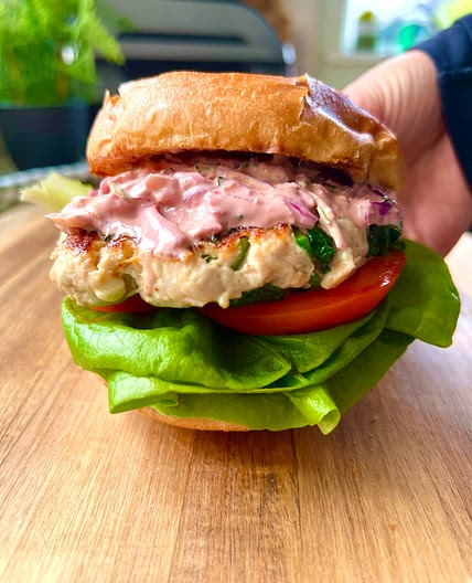 Spinach & Feta Turkey Burger