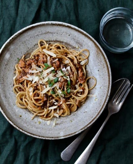 Vegansk belugabolognese