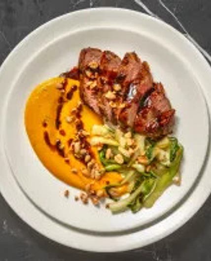 Pavé de bœuf, pak choï & réduction soja
