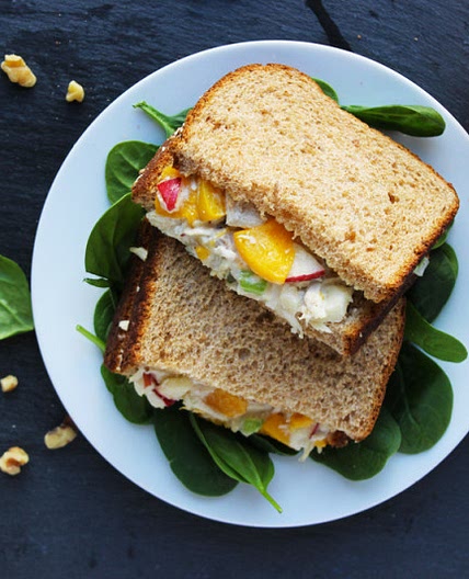 Chicken Salad and Peach Sandwich | MyPlate