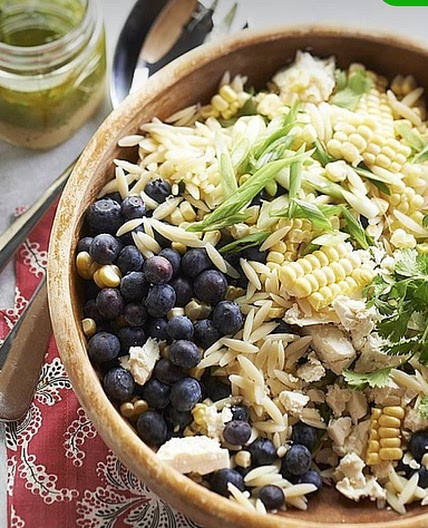 Blueberry Corn Orzo Salad