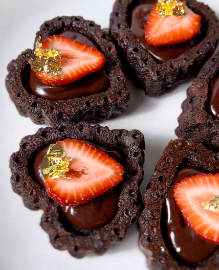 Mini Heart Brownies