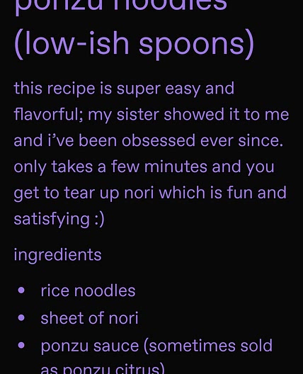 Ponzu Noodles