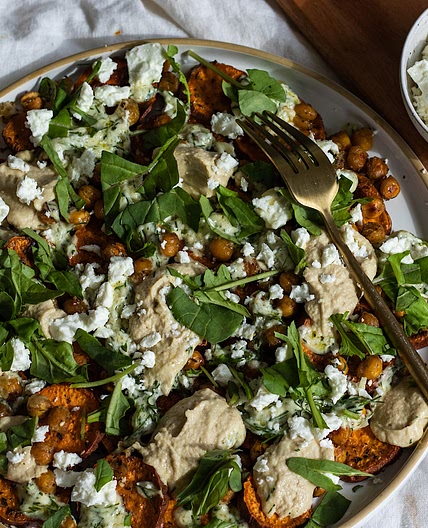 Mediterranean Sweet Potato Nachos