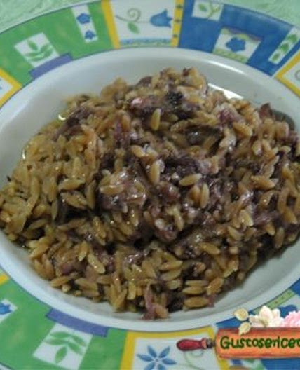 Risoni di ceci radicchio e pecorino - Gustose ricette di cucina
