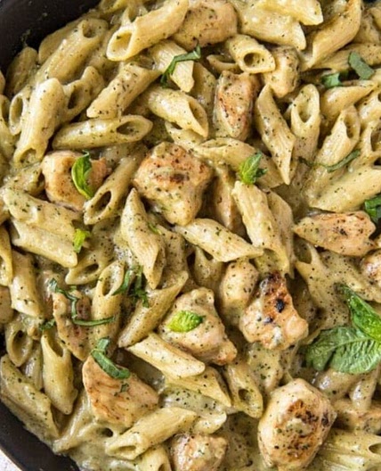 Creamy Chicken Pesto Pasta Recipe