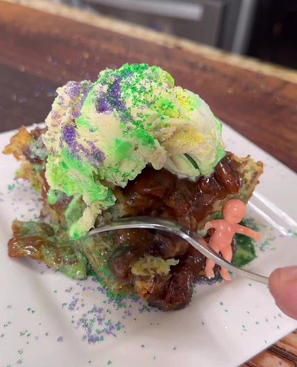 King Cake Bread Pudding