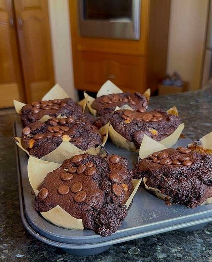 Triple Choc Caramel Muffins 