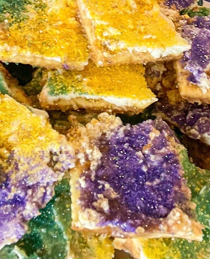 Mardi Gras Cracker Toffee 