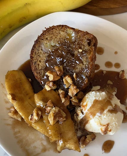 Bananas Foster Cake