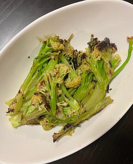 Miso Braised Baby Cauliflower (or broccolini)