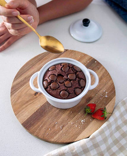 BROWNIE BAKED OATS (healthy, vegan)