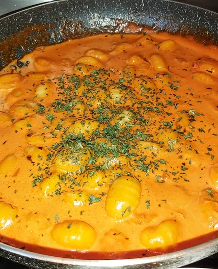 Gnocchi in Tomato cream sauce