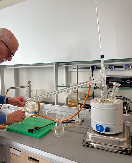 Herbal steam distillation - essential oils