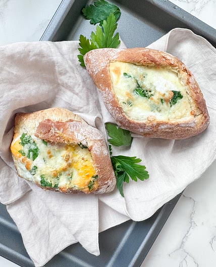 Eggs in Hole with Ciabatta
