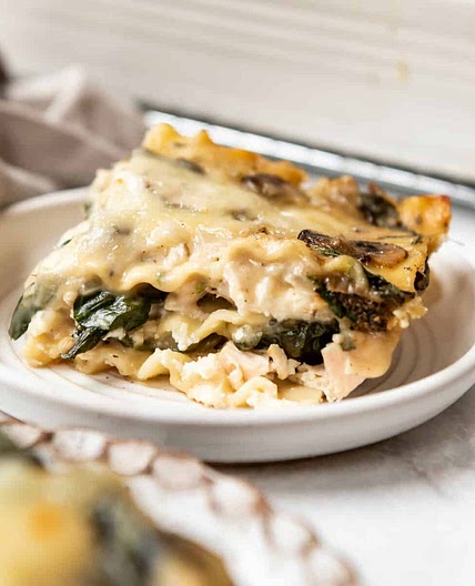 White Chicken Spinach Lasagna