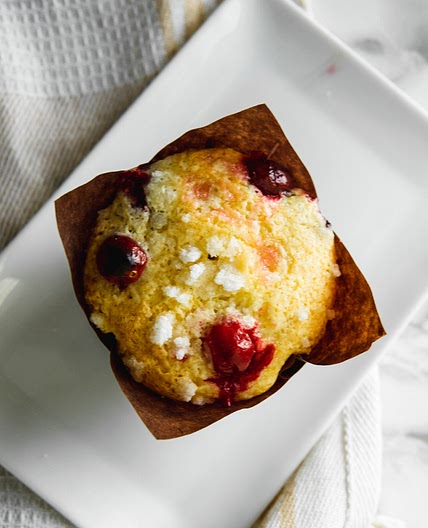 The BEST Lemon Cranberry Muffins