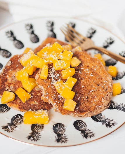 Tropical Mango Almond Pancakes