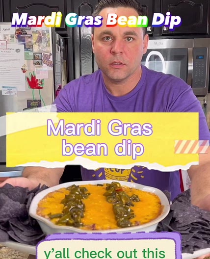 Mardi Gras Bean Dip