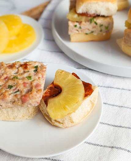 Chicken Bacon Pineapple Sliders