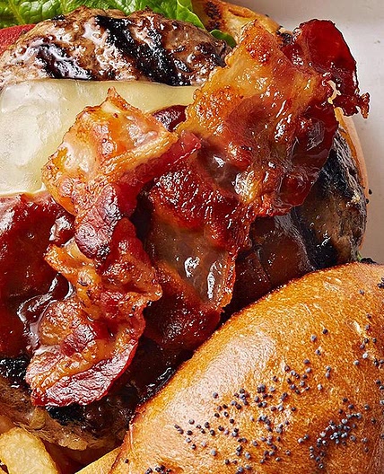 Bacon Cheeseburgers with Kentucky Bourbon Sauce