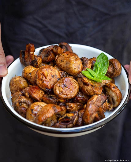 Champignons frais rôtis au four