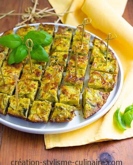 Frittata de courgette, ail et persil