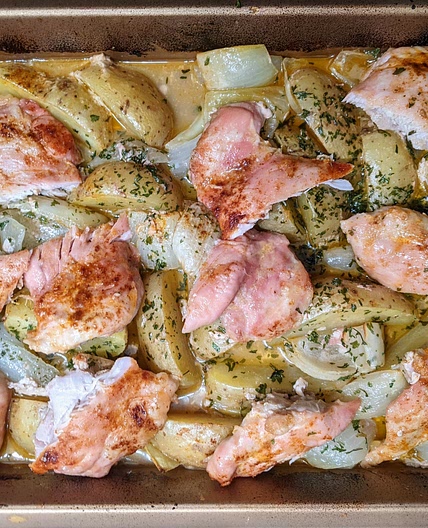 Lemon Chicken Potato Bake