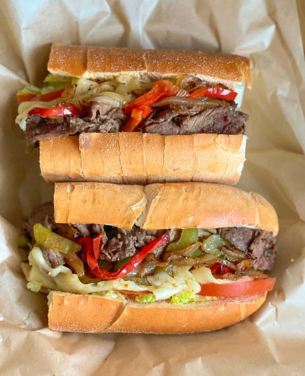 Steak and cheese sandwich 