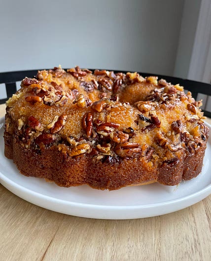Pecan upside down cake 