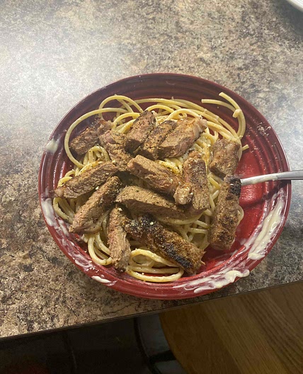 Steak Pasta Alfredo
