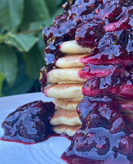 Fluffy Sourdough Pancakes