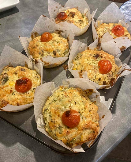 Zucchini, Chorizo & Sweetcorn Muffins