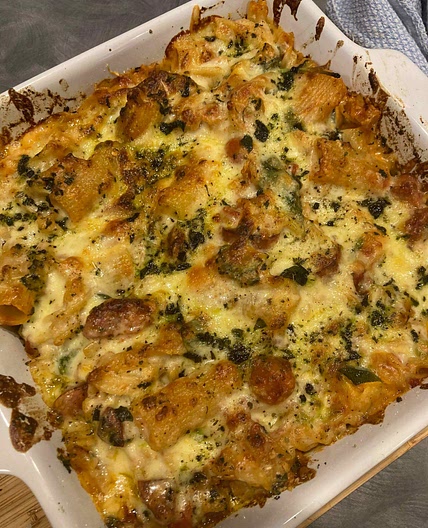 Chorizo & Vege Pasta Bake
