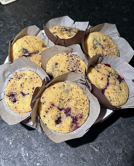 GF Lemon Blueberry Poppy Seed Muffins