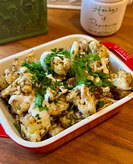 Oven Roasted Tahini Cauliflower
