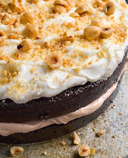 Chocolate Hazelnut Cream Cake