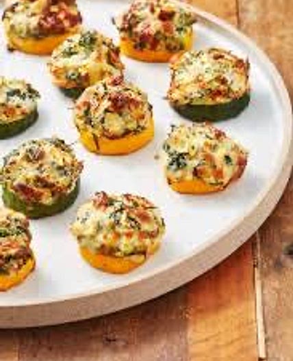 Spinach Artichoke Zucchini Bites