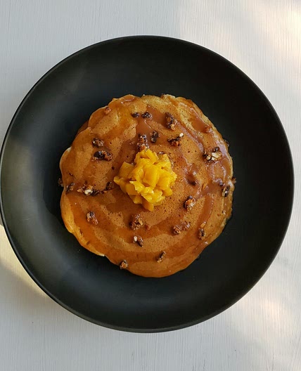 Coconut Mango Pancakes
