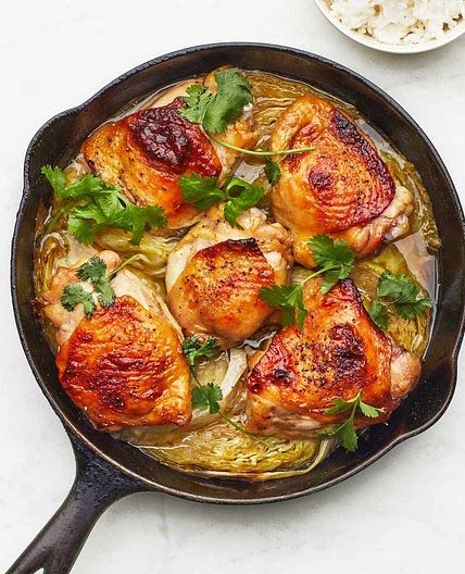 Thai Roast Chicken Thighs With Coconut Rice